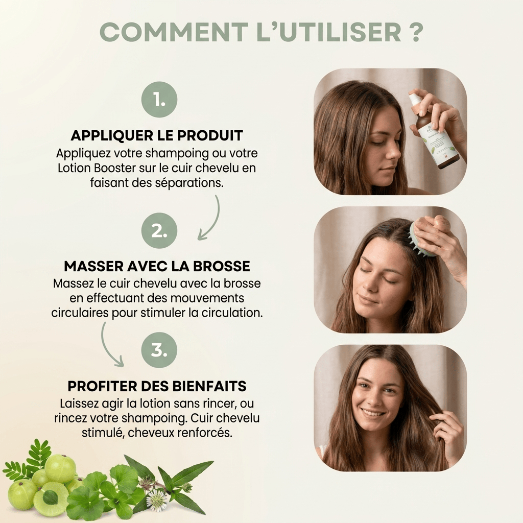 Brosse stimulante & activatrice de pousse