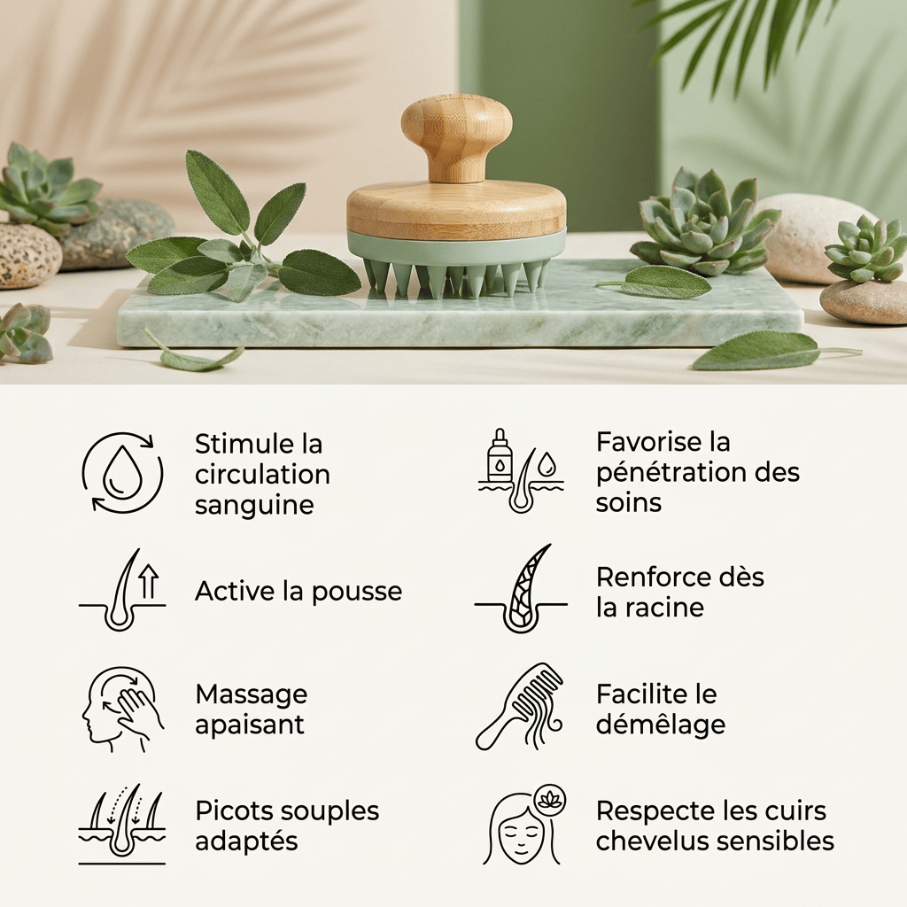 Brosse stimulante & activatrice de pousse